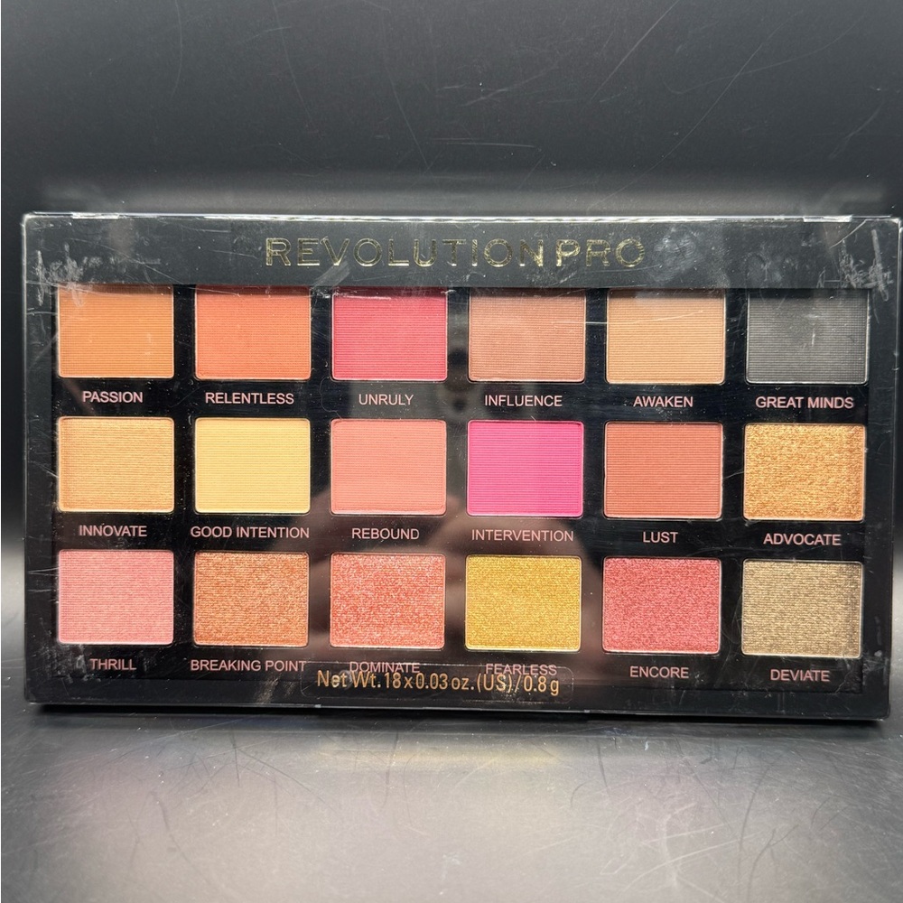Revolution Pink and Orange Eyeshadow Palette Vibrant Matte and Shimmer